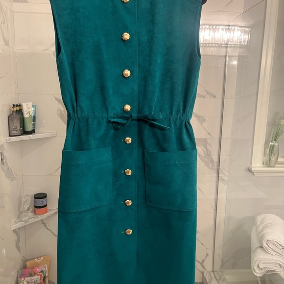 Dressing, rich, extremely rare, find, genuine, ultra, suede jumper dress, size 8 - Picture 17 of 17